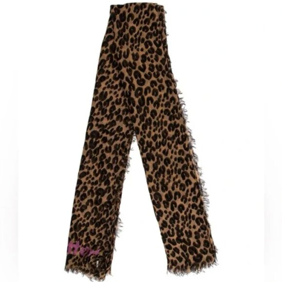 Louis Vuitton x Stephan Sprouse Leopard With Pink Graffiti Log Scarf - Picture 1 of 8